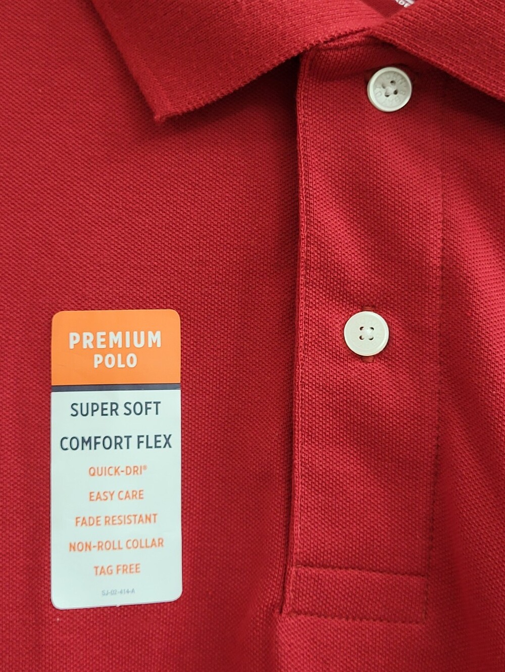 St. John's Bay Men's Short Sleeve Red Premium Polo Comfort Flex Size 3 XLT - Picture 4 of 8